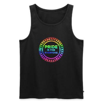 Pride is for Everyone - Men's Premium Organic Tank Top - black - Front - AI Model Male 178 light (178cm)