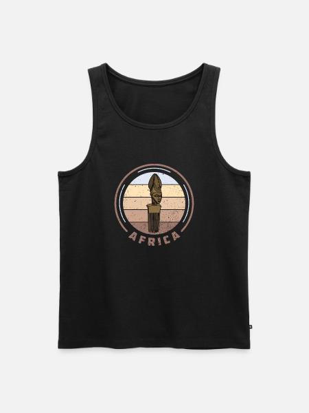 Afor kampleje Frisure Afro Historie Afrika Pic - Herre Premium økologisk tanktop - sort
