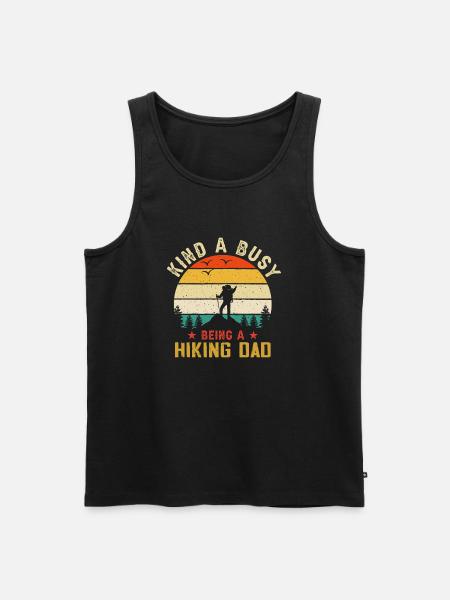 Sei Ein Beschäftigter Ein Wandervater - Männer Premium Bio Tank Top - Schwarz