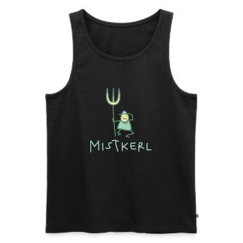 Kerl mit Mistgabel (b) - Männer Premium Bio Tank Top - Schwarz - Vorne - Michal (187cm)