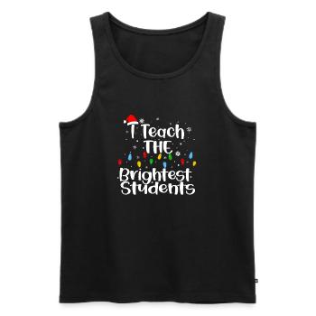 I Teach The Brightest Students - Men's Premium Organic Tank Top - black - Front - Michal (187cm)
