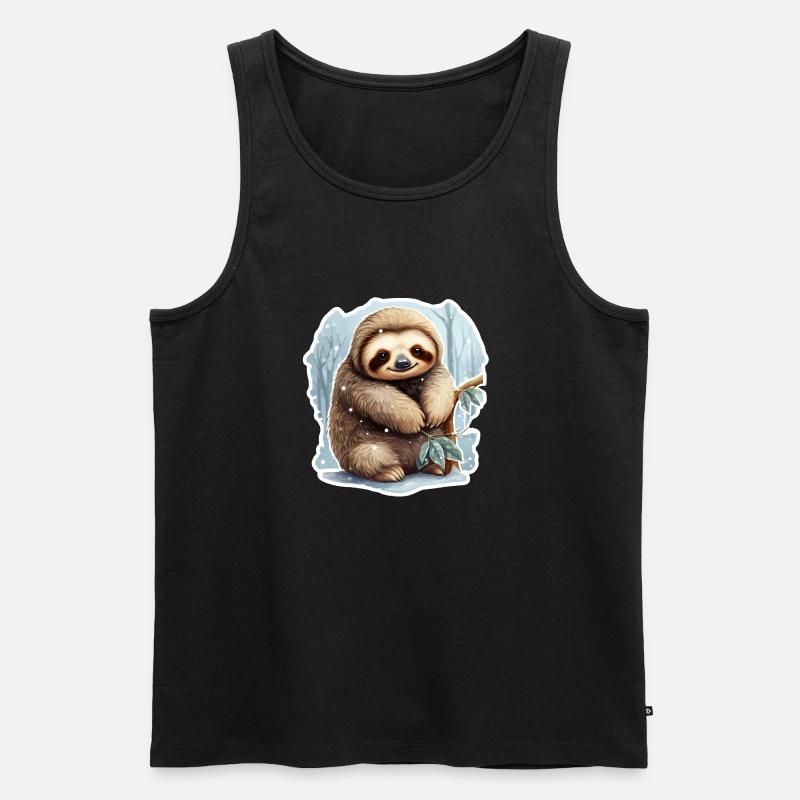 ChilligesFrostyDesign - Männer Premium Bio Tank Top - Schwarz