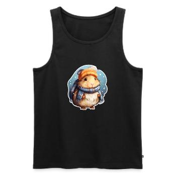 Winter guinea pig - Men's Premium Organic Tank Top - black - Front - AI Model Male 178 light (178cm)