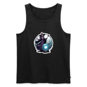 Witch / Magic / Witch Ritual / Fairy Tale / Spell - Men's Premium Organic Tank Top - black - Front - AI Model Male 178 light (178cm)