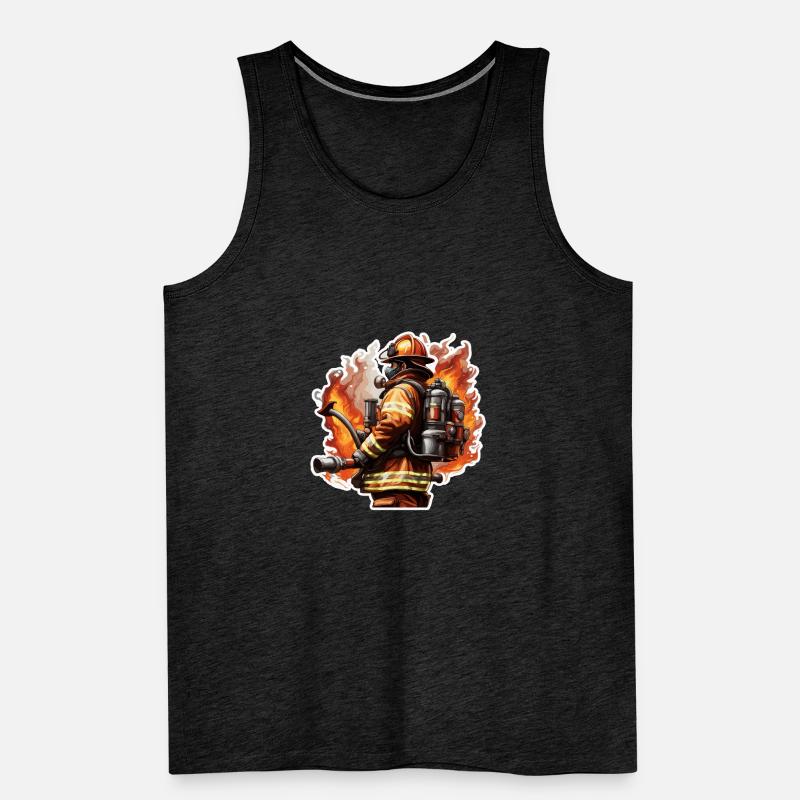 Firefighter / Fire / Fire / Extinguish / Hero Men's Premium Organic Tank Top