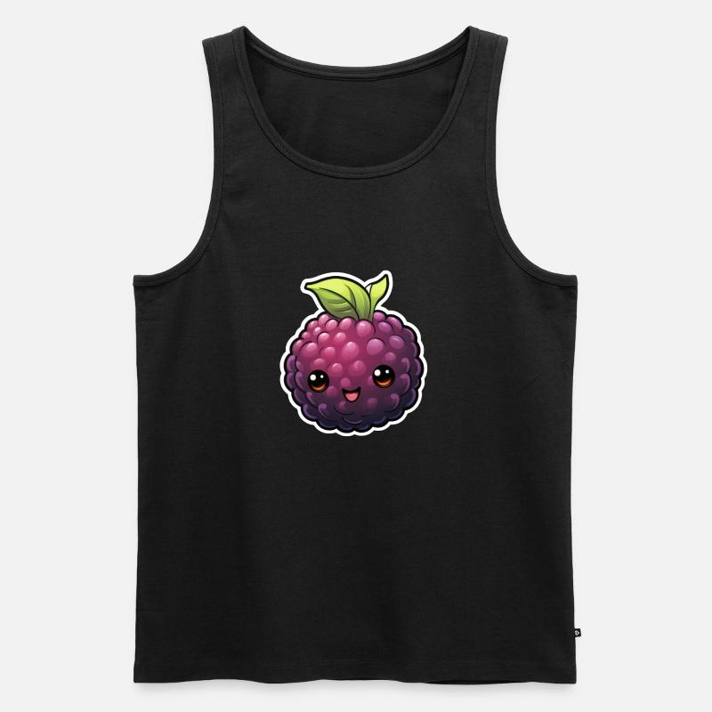 Brombeere süß Animestil - Männer Premium Bio Tank Top - Schwarz