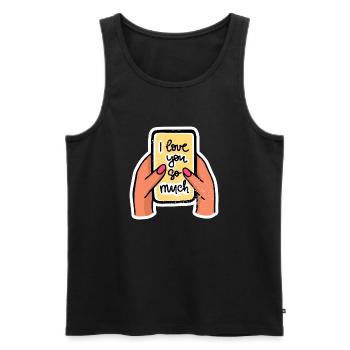 i love you so much - Men's Premium Organic Tank Top - black - Front - AI Model Male 178 light (178cm)
