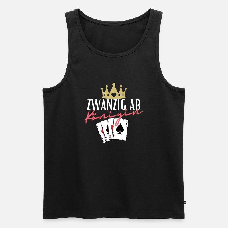 Zwanzig ab Königin - Männer Premium Bio Tank Top - Schwarz