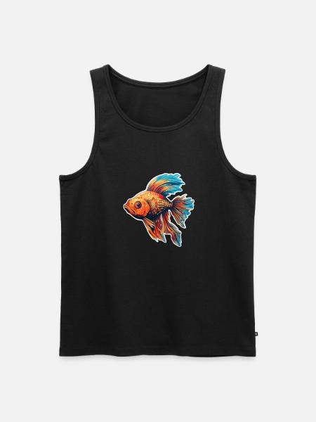Fisch bunt - Männer Premium Bio Tank Top - Schwarz
