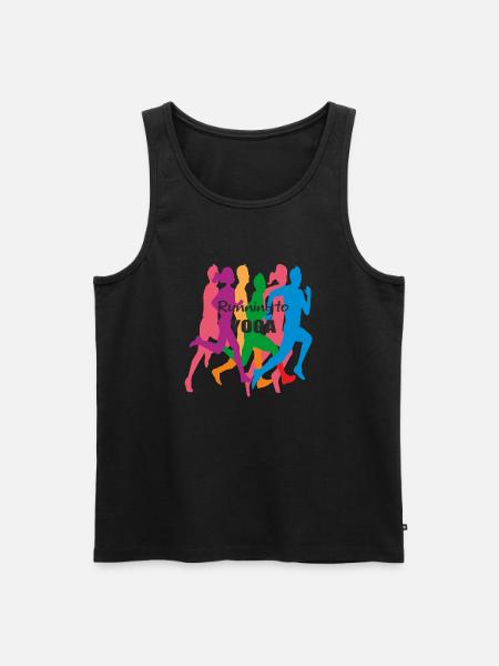 Running to yoga - Men's Premium Organic Tank Top - black