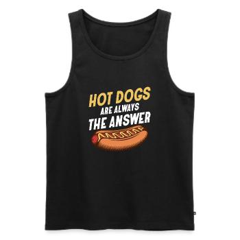 Hot Dogs Are Always The Answer Hotdogs Foodie Wien - Männer Premium Bio Tank Top - Schwarz - Vorne - Michal (187cm)