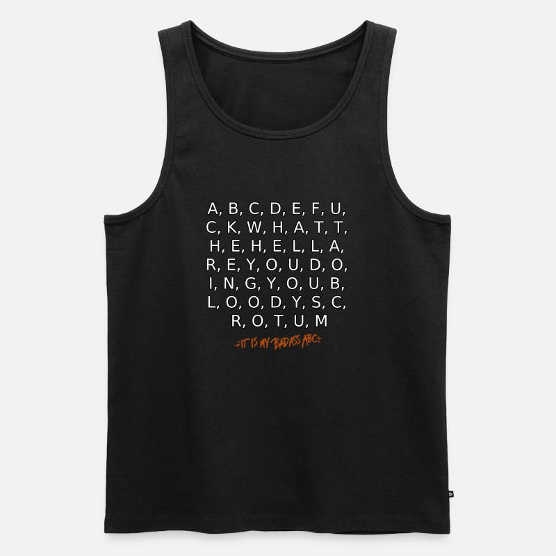 Mein Badass Abc - Männer Premium Bio Tank Top - Schwarz