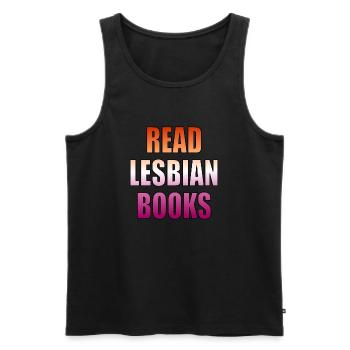 Lesen Sie lesbische Bücher - Männer Premium Bio Tank Top - Schwarz - Vorne - Michal (187cm)