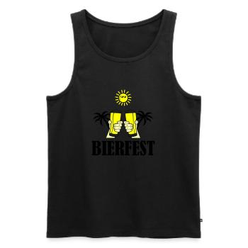 fête de la bière 01 - Débardeur bio Premium Homme - noir - Devant - Michal (187cm)