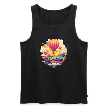 Fantasy Balloon - Männer Premium Bio Tank Top - Schwarz - Vorne - Michal (187cm)