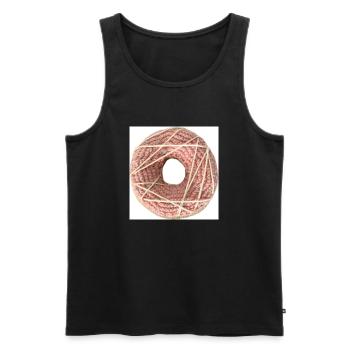 Do'knit! Handmade with needle and thread. - Men's Premium Organic Tank Top - black - Front - Michal (187cm)
