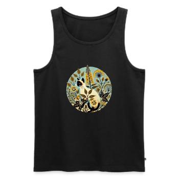 Siamkatze - Männer Premium Bio Tank Top - Schwarz - Vorne - AI Model Male 178 light (178cm)