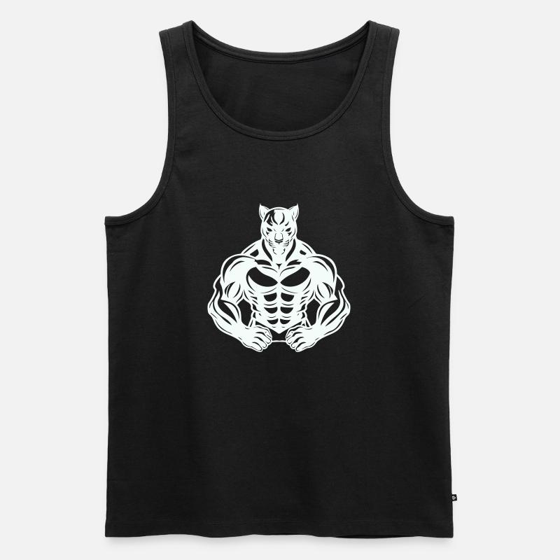 panther comic - Männer Premium Bio Tank Top - Schwarz