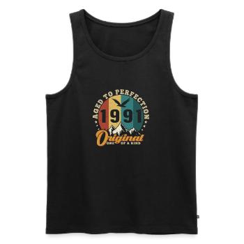 The legends were born in 1991 Vintage - Men's Premium Organic Tank Top - black - Front - Michal (187cm)