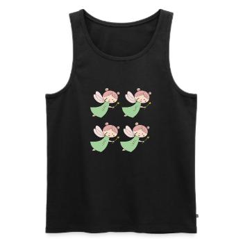Fee 4fold - Men's Premium Organic Tank Top - black - Front - AI Model Male 178 light (178cm)