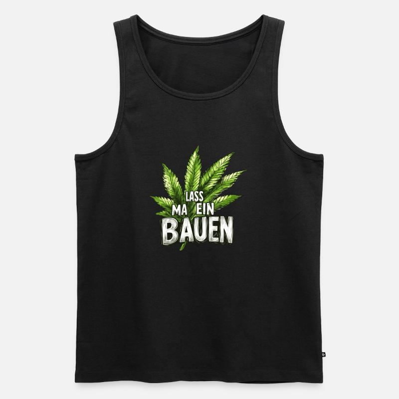 lass ma ein bauen - Männer Premium Bio Tank Top - Schwarz
