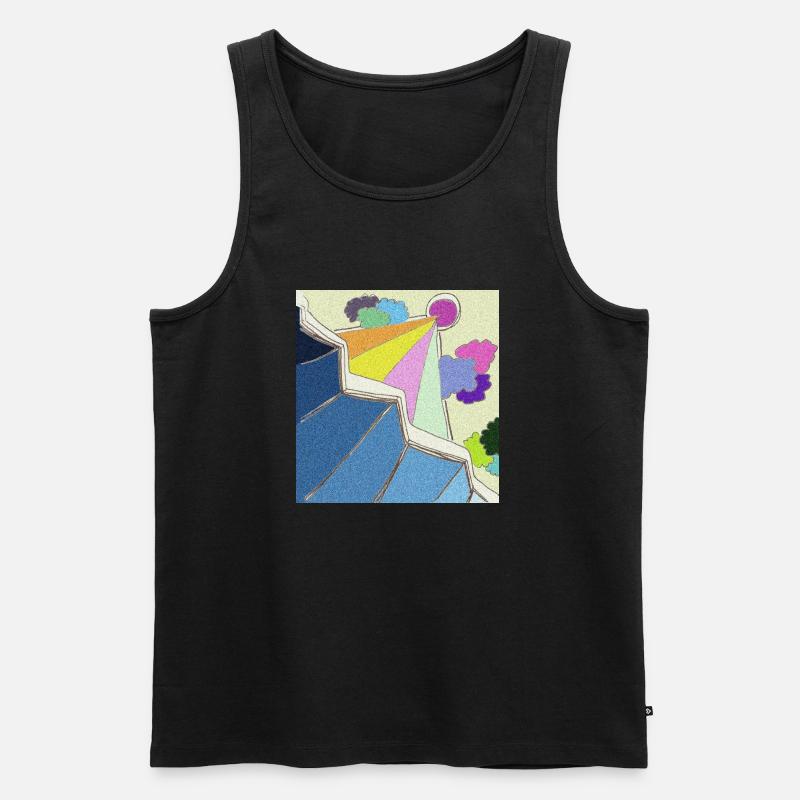 Himmel kolotiert - Männer Premium Bio Tank Top - Schwarz