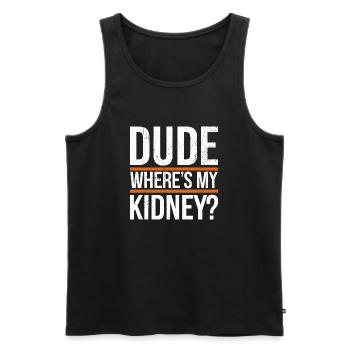 Humor for health crises - Men's Premium Organic Tank Top - black - Front - Michal (187cm)
