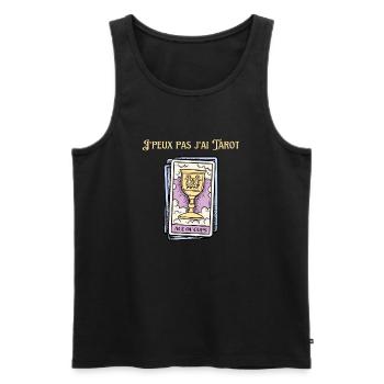 I Can't I Have Tarot Humor Gift Cart Player - Männer Premium Bio Tank Top - Schwarz - Vorne - AI Model Male 178 light (178cm)