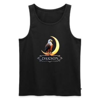Himmlisches Adler Design von Dakson - Männer Premium Bio Tank Top - Schwarz - Vorne - Michal (187cm)