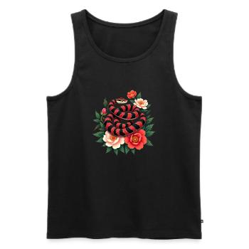 Lunar New Year - Schlange 2025 - Männer Premium Bio Tank Top - Schwarz - Vorne - AI Model Male 178 light (178cm)