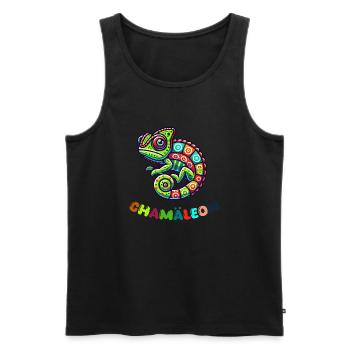 Caméléon - Débardeur bio Premium Homme - noir - Devant - Michal (187cm)