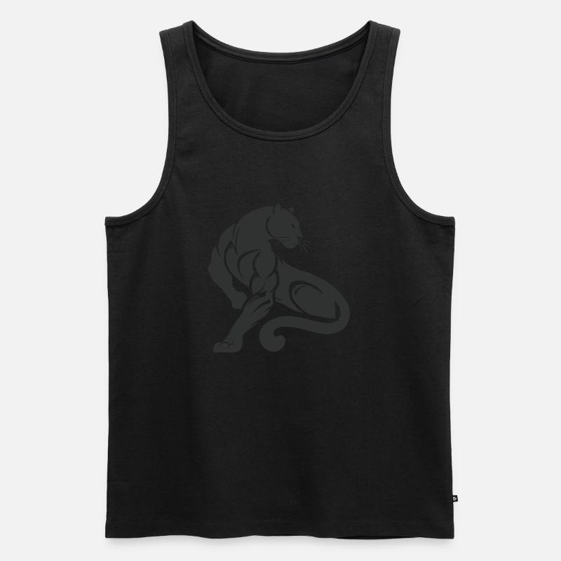 Panther Leopard - Männer Premium Bio Tank Top - Schwarz