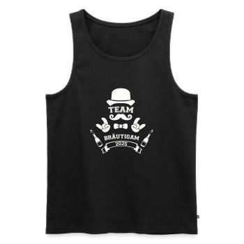 team bräutigam 2025 - Männer Premium Bio Tank Top - Schwarz - Vorne - AI Model Male 178 light (178cm)