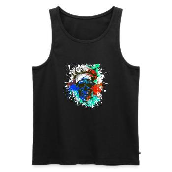Chef Totenkopf Koch - Men's Premium Organic Tank Top - black - Front - AI Model Male 178 light (178cm)