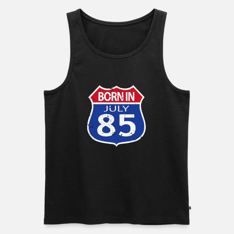 Born in July 1985 - Men's Premium Organic Tank Top - black