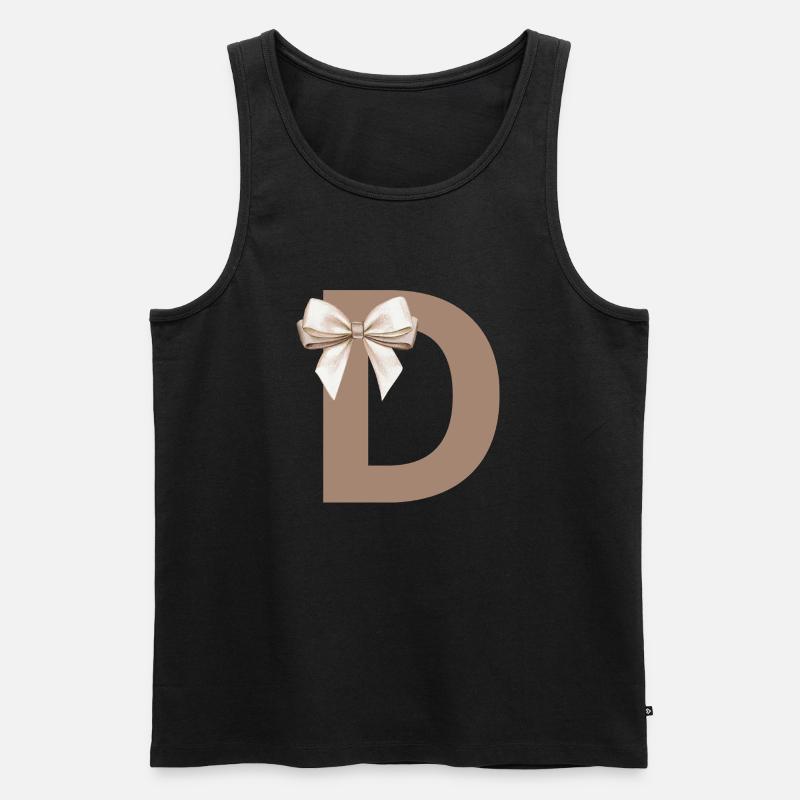 Buchstabe D Knoten - Männer Premium Bio Tank Top - Schwarz