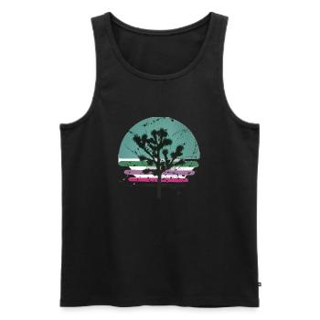 parc national de joshua Tree - Débardeur bio Premium Homme - noir - Devant - Michal (187cm)