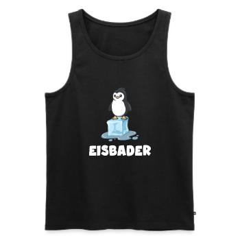 eisbader winterbader eisbademeister pinguin - Männer Premium Bio Tank Top - Schwarz - Vorne - Michal (187cm)