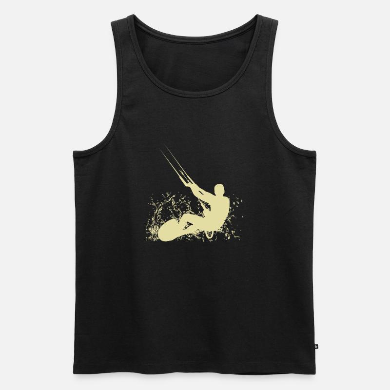 Kitesurfer - Männer Premium Bio Tank Top - Schwarz