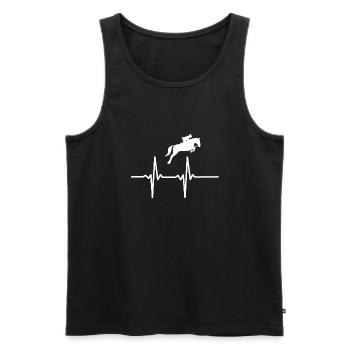 Riding rider horse rider dressage - Men's Premium Organic Tank Top - black - Front - AI Model Male 178 light (178cm)
