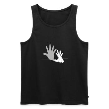 Einhorn Hase - Schattenfigur, Rabbit, Geschenk - Männer Premium Bio Tank Top - Schwarz - Vorne - AI Model Male 178 light (178cm)