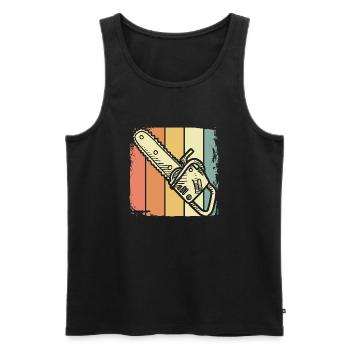 Holzfäller - Männer Premium Bio Tank Top - Schwarz - Vorne - Michal (187cm)