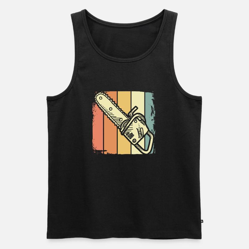 Holzfäller - Männer Premium Bio Tank Top - Schwarz