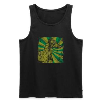 greyhound - Men's Premium Organic Tank Top - black - Front - AI Model Male 178 light (178cm)