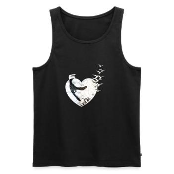 J'aime Sylt - Débardeur bio Premium Homme - noir - Devant - Michal (187cm)