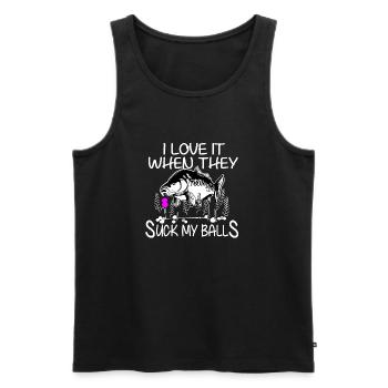 Karpfenangler Geschenk Karpfen angeln Carp Fishing - Männer Premium Bio Tank Top - Schwarz - Vorne - AI Model Male 178 light (178cm)