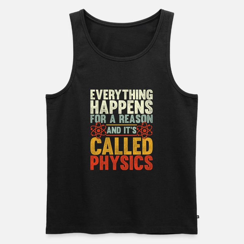Lustiger Spruch Physik - Männer Premium Bio Tank Top - Schwarz