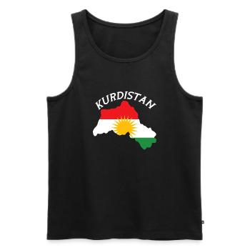 Long live Kurdistan her biji kurd - Men's Premium Organic Tank Top - black - Front - AI Model Male 178 light (178cm)