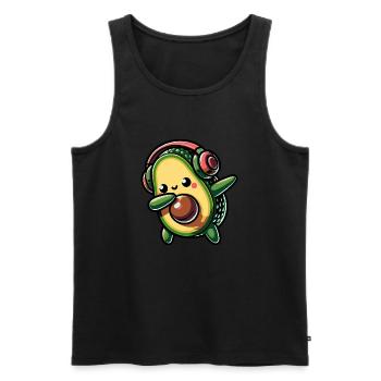 Dabbing Avocado - Männer Premium Bio Tank Top - Schwarz - Vorne - AI Model Male 178 light (178cm)