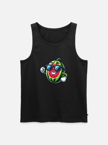 Cool Watermelon Summer Sunglasses Fruity - Men's Premium Organic Tank Top - black